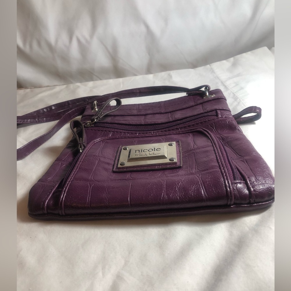 Nicole by Nicole Miller CrossBody Shoulder Bag/Purse Purple